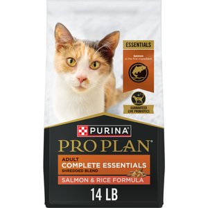 Purina Pro Plan Adult Shredded Blend Salmon & Rice Formula Dry Cat Food, 14-lb bag