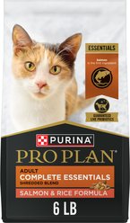 Purina Pro Plan Adult Shredded Blend Salmon & Rice Formula Dry Cat Food, 6-lb bag