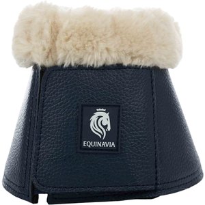 Equinavia Ty Ultra Fleece Overreach Horse Boots, Navy/Natural, XX-Large
