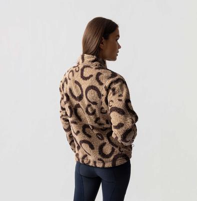 Show full view: Horze Ariana Womens Teddy Fleece Jacket, Muddy Hoofprints, 8 slide 4 of 8