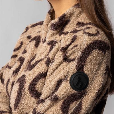 Show full view: Horze Ariana Womens Teddy Fleece Jacket, Muddy Hoofprints, 8 slide 5 of 8