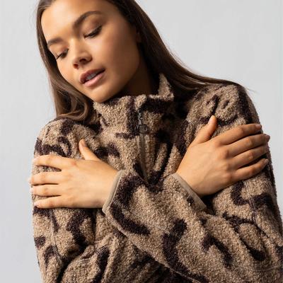 Show full view: Horze Ariana Womens Teddy Fleece Jacket, Muddy Hoofprints, 8 slide 8 of 8