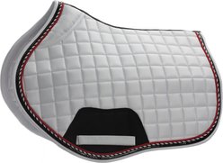 Equinavia Copenhagen Stay Put All Purpose Horse Saddle Pad, White/Equestrian Red, Horse