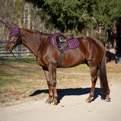 Show full view: Equinavia Copenhagen Stay Put All Purpose Horse Saddle Pad, Plum Wine, Horse slide 4 of 4