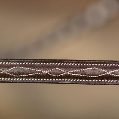 Show full view: Equinavia Valkyrie Classic Wide Noseband Hunter Horse Bridle with Reins, Chocolate Brown, Cob slide 6 of 6