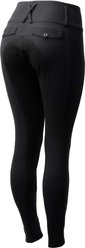 Horze Leonie Womens Full Seat Leather Breeches, Black, 22