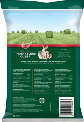 Show full view: Kaytee Natural Timothy Blend Cubes Small Animal Treats, 1-lb bag slide 9 of 11