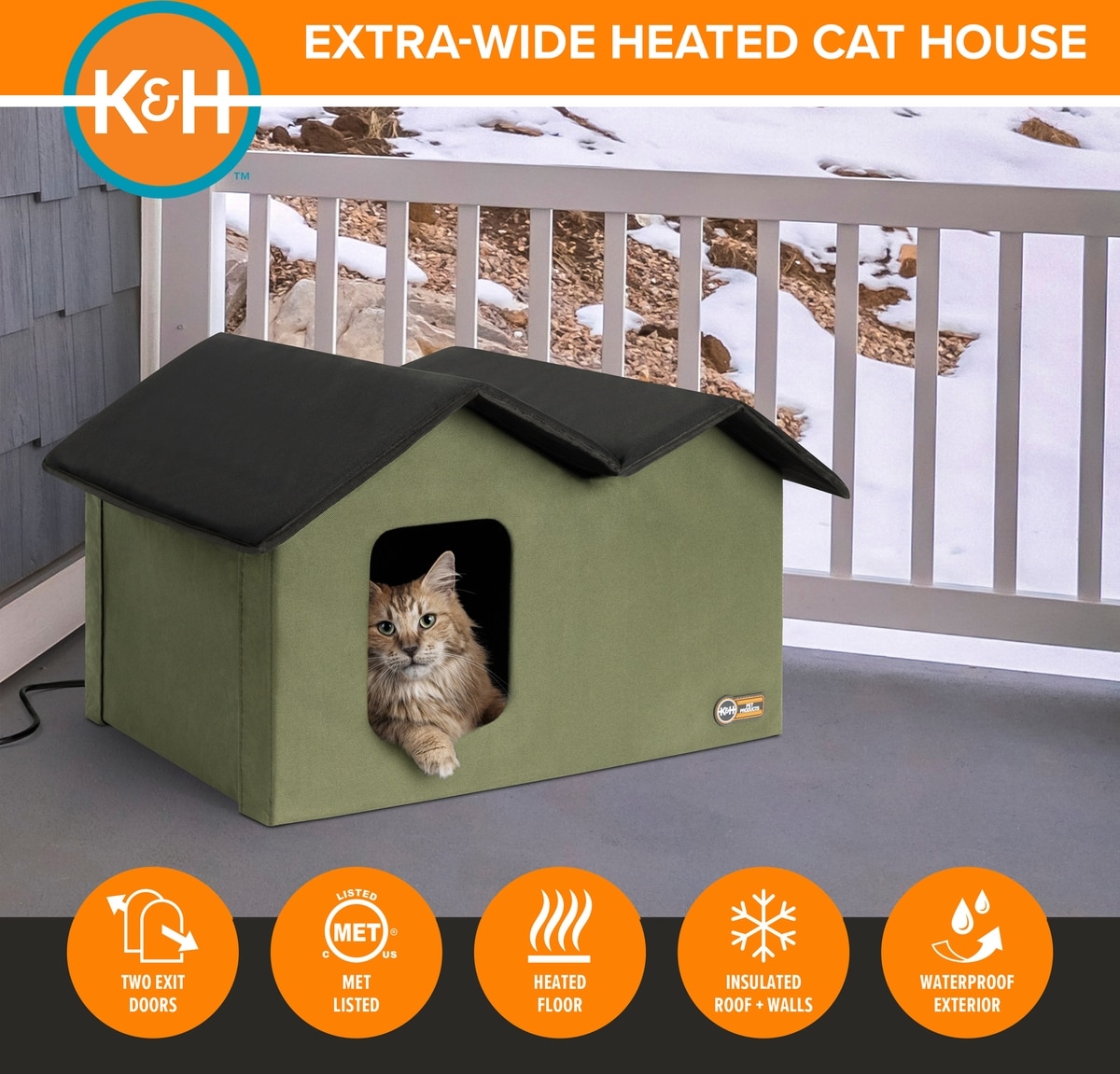 K\u0026H Pet Products Polyester Outdoor Small Cat Shelter in the Pet Houses  department at Lowes.com, image size:1200x1151