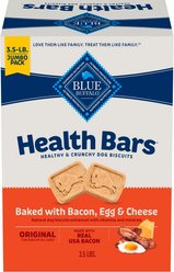 Blue Buffalo Health Bars Baked with Bacon, Egg & Cheese Dog Treats, 3.5-lb box