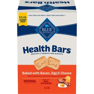 Blue Buffalo Health Bars Baked with Bacon, Egg & Cheese Dog Treats, 3.5-lb box