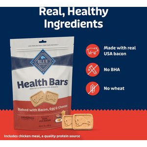 Blue Buffalo Health Bars Baked with Bacon, Egg & Cheese Dog Treats, 16-oz bag
