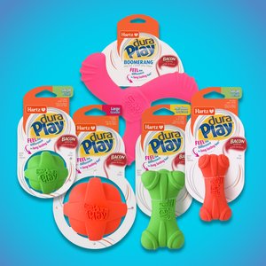Hartz Dura Play Ball Squeaky Latex Dog Toy, Color Varies, 3 count, Small