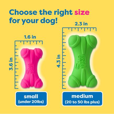 Show full view: Hartz Dura Play Bone Squeaky Latex Dog Toy, Color Varies, Small slide 8 of 13