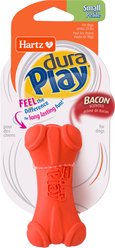 Hartz Dura Play Bone Squeaky Latex Dog Toy, Color Varies, Small