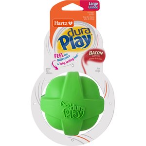 Hartz Dura Play Ball Squeaky Latex Dog Toy, Color Varies, Large