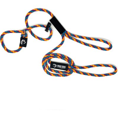Mad Dog Products Mad Dog Products Urban Signature Rope Polypropylene Slip Lead Dog Leash, Rainbow, 6-ft long, 1/2-in wide