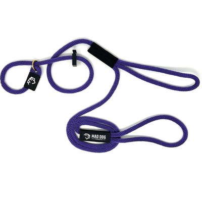 Mad Dog Products Mad Dog Products Urban Signature Rope Polypropylene Slip Lead Dog Leash, Purple, 6-ft long, 3/8-in wide