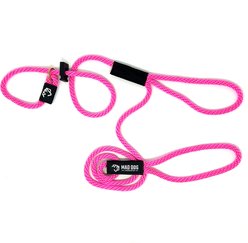 Mad Dog Products Urban Signature Rope Polypropylene Slip Lead Dog Leash, Pink, 6-ft long, 3/8-in wide