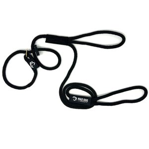 Mad Dog Products Urban Signature Rope Polypropylene Slip Lead Dog Leash, Black, 6-ft long, 1/2-in wide