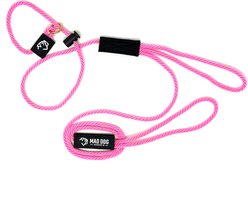 Mad Dog Products Urban Signature Rope Polypropylene Slip Lead Dog Leash, Pink, 6-ft long, 1/4-in wide