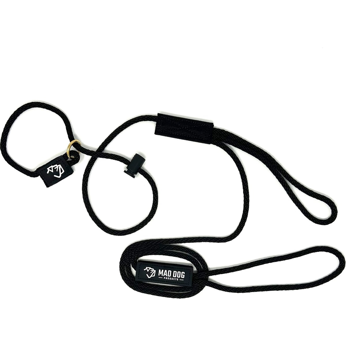Mad Dog Products Urban Signature Rope Polypropylene Slip Lead Dog Leash, Black, 6-ft long, 1/4-in wide