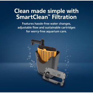 Aqueon Smart Clean Filtration LED Fish Aquarium Starter Kit, 10-gal