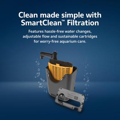 Show full view: Aqueon Smart Clean Filtration LED Fish Aquarium Starter Kit, 10-gal slide 5 of 11