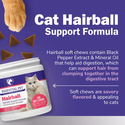 Show full view: 21st Century Essential Pet Hairball Support Soft Chews Supplement for Cats, 100 count slide 4 of 11