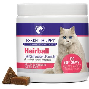 21st Century Essential Pet Hairball Support Soft Chews Supplement for Cats, 100 count