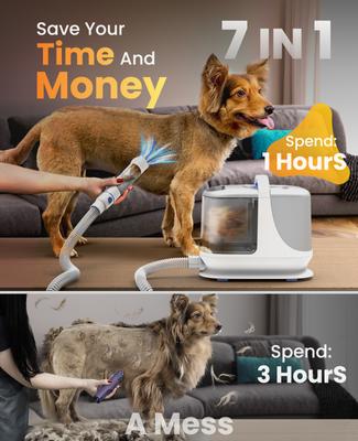 Show full view: OneIsAll BM3 13000Pa Powerful 3 Suction Levels Dog Grooming Kit slide 9 of 12