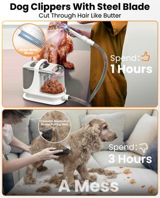 Show full view: OneIsAll BM3 13000Pa Powerful 3 Suction Levels Dog Grooming Kit slide 8 of 12