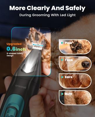Show full view: OneIsAll Rechargeable Cordless Electric Trimmer FC10 Silent Dog Grooming Clippers slide 7 of 10