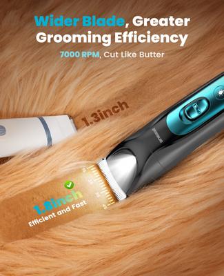 Show full view: OneIsAll Rechargeable Cordless Electric Trimmer FC10 Silent Dog Grooming Clippers slide 3 of 10