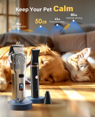 Show full view: OneIsAll Low Noise Rechargeable Cordless Waterproof RFC-676+P20 Shaver Dog Grooming Kit slide 5 of 12