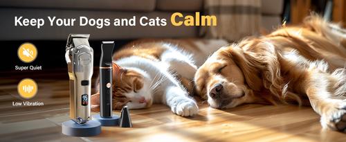 Show full view: OneIsAll Low Noise Rechargeable Cordless Waterproof RFC-676+P20 Shaver Dog Grooming Kit slide 8 of 12