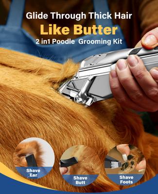 Show full view: OneIsAll Low Noise Rechargeable Cordless Waterproof RFC-676+P20 Shaver Dog Grooming Kit slide 3 of 12