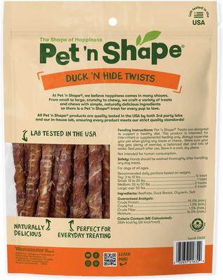 Show full view: Pet 'n Shape All-Natural Duck Hide Twists Dog Treats, 32-oz bag slide 4 of 10