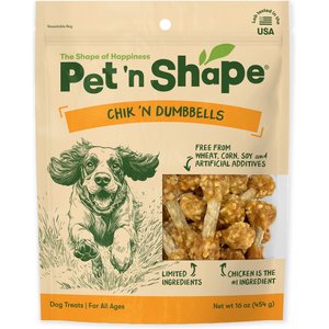 Pet 'n Shape Grain-Free Chik 'n Dumbbells Dog Treats, 1-lb bag