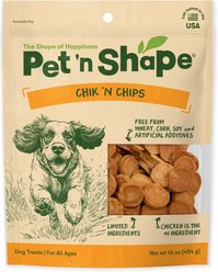 Pet 'n Shape Grain-Free Chik 'n Chips Dog Treats, 1-lb bag