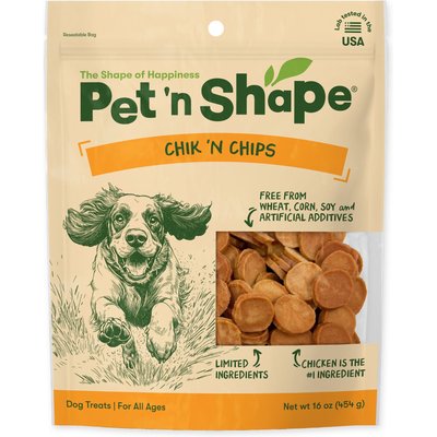 Pet 'n Shape Pet 'n Shape Chik 'n Chips Grain-Free Jerky Dog Treats, 1-lb bag