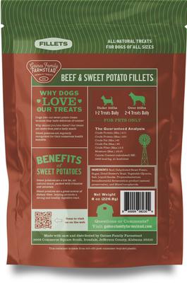 Show full view: Gaines Family Farmstead Beef & Sweet Potato Fillets High Protein Grain-Free Dog Treats, 8-oz bag slide 7 of 7