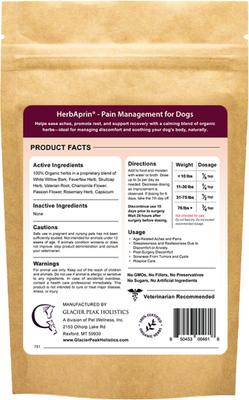 Show full view: Glacier Peak Holistics Herbaprin Powder Joint Supplement for Dogs, 3-oz slide 4 of 8