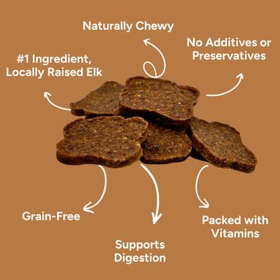 Show full view: Gaines Family Farmstead Elk & Sweet Potato Fillets Grain-Free Soft & Chewy Dog Treats, 6-oz pouch slide 4 of 7
