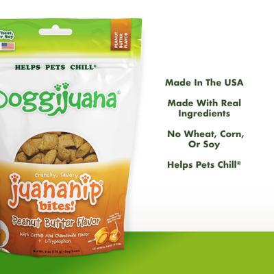Show full view: Doggijuana Peanut Butter Flavored Crunchy Dog Treats, 6-oz bag slide 4 of 8