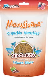 Meowijuana Crunchie Munchies Salmon Flavored Cat Treats, 3-oz bag