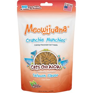 Meowijuana Crunchie Munchies Salmon Flavored Cat Treats, 3-oz bag