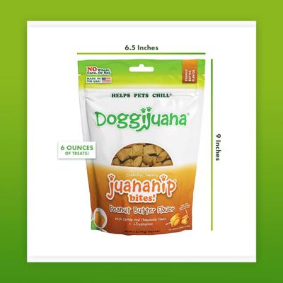 Show full view: Doggijuana Peanut Butter Flavored Crunchy Dog Treats, 6-oz bag slide 7 of 8