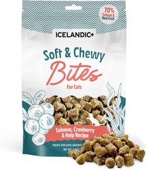 Icelandic+ Salmon & Cranberry Bites Soft & Chewy Cat Treats, 1.8-oz bag