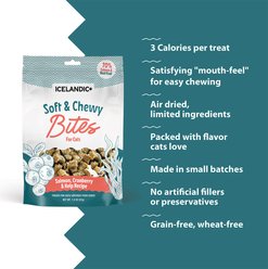 Icelandic+ Salmon & Cranberry Bites Soft & Chewy Cat Treats, 1.8-oz bag slide 2 of 7