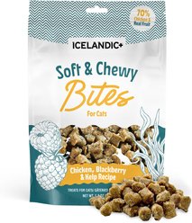 Icelandic+ Chicken & Blackberry Bites Soft & Chewy Cat Treats, 1.8-oz bag